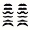 Black Costume Mustache Set – 12 Pack for Kids & Adults, Pretend Play & Classroom Dress Up